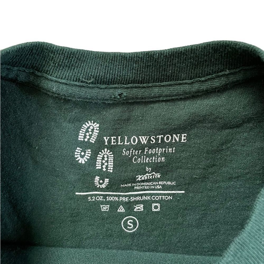 YELLOWSTONE NATIONAL PARK T-Shirt Green Size Small - Picture 3 of 4